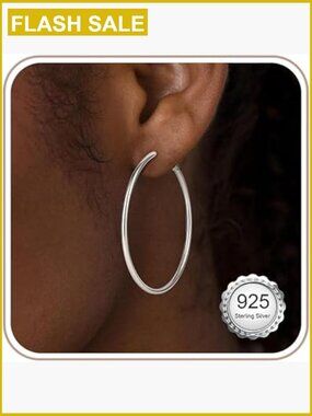 Dainty Sterling Silver Hoop Earrings Multi-Size Hypoallergenic